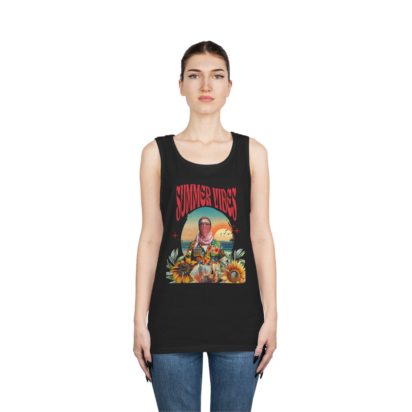 Summer Vibes Unisex Heavy Cotton Tank Top