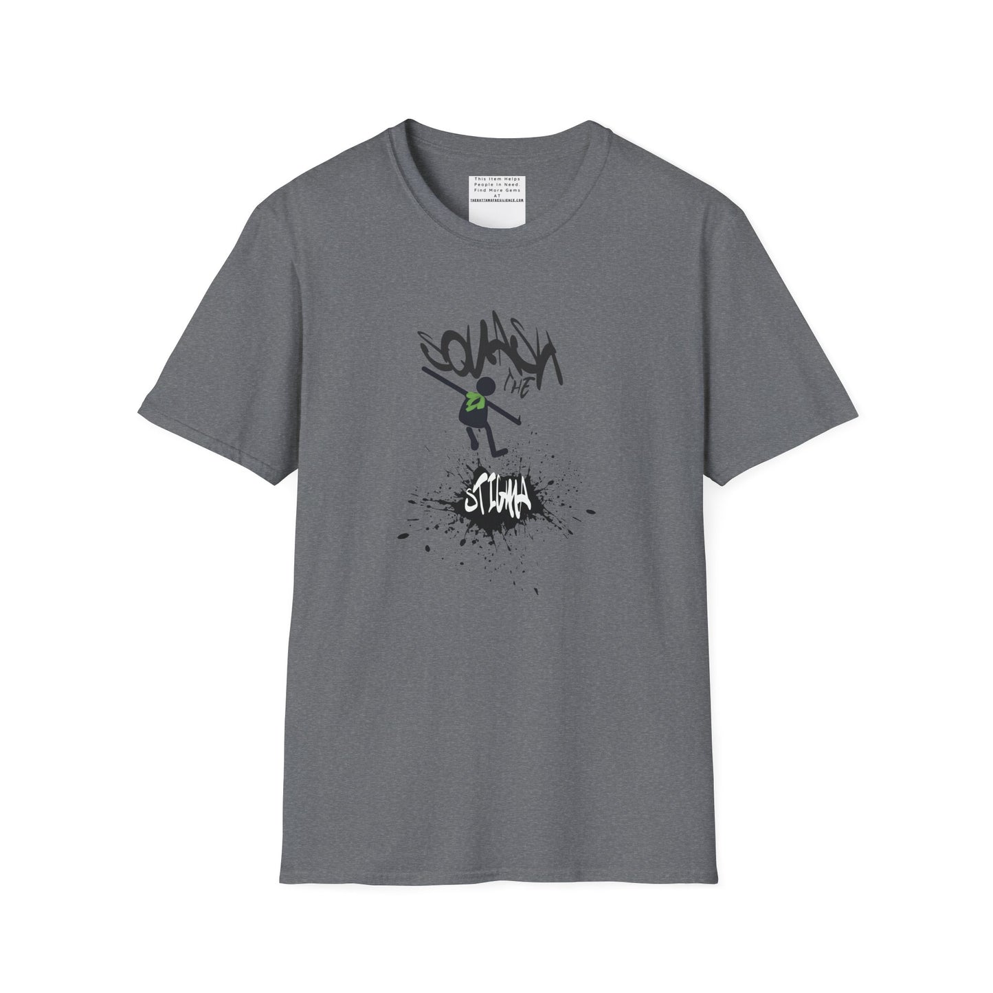 Squash The Stigma. Mental Health Awareness Unisex Softstyle T-Shirt