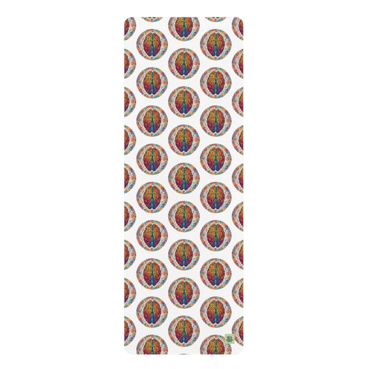 Neurodivergent Rubber Yoga Mat: Vibrant Brain Patterns for Mindful Movement