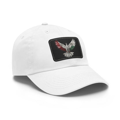 Dad Hat with Leather Patch, Unisex, free bird, Palestine, Resist, Arabic, Support the Cause in Style, Keffiyeh, Resistance, Free Palestine