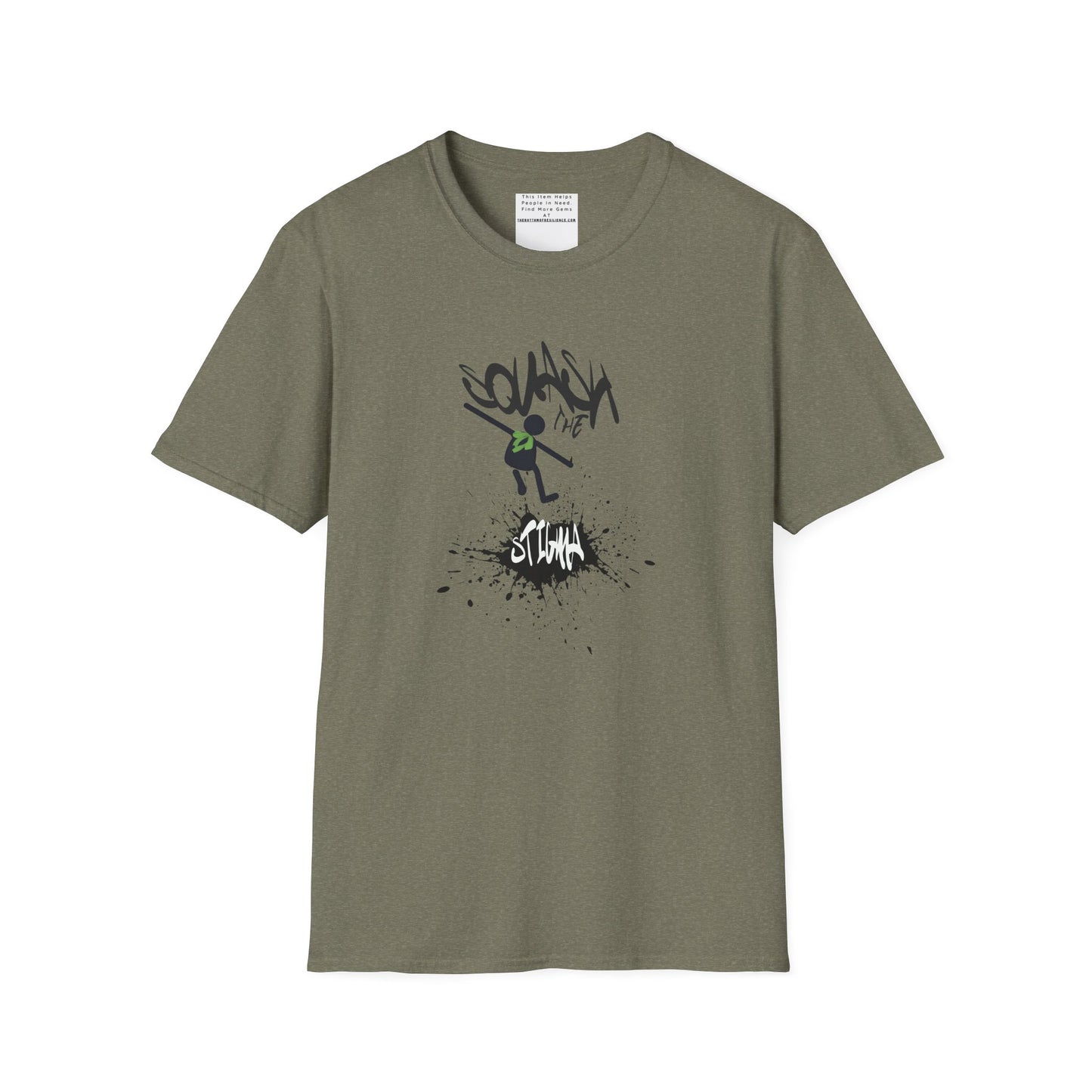 Squash The Stigma. Mental Health Awareness Unisex Softstyle T-Shirt