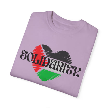 Palestine Spring Unisex heart flag solidarity Garment-Dyed solidarity T-shirt
