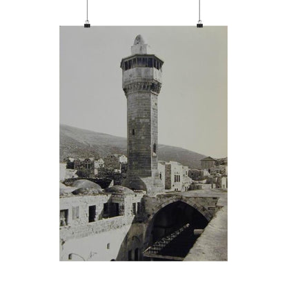 Palestine's Great Mosque of Nablus Vintage photo Matte Vertical Posters