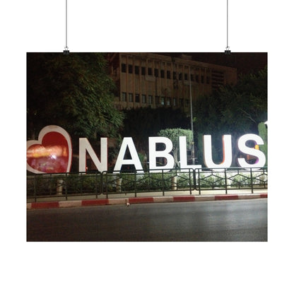 Vintage Palestine City of Nablus Horizontal Posters, wall art