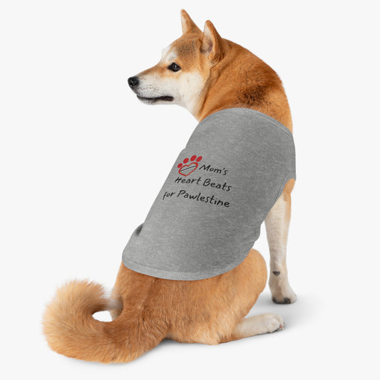 Mom's Heart beats for pawlestine Pet Tank Top