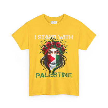Unisex Heavy Cotton Tee, Palestine Flag, Resist, Arabic, Support the Cause in Style, Kuffiyeh, Keffiyeh, Resistance, Free Palestine, Gaza