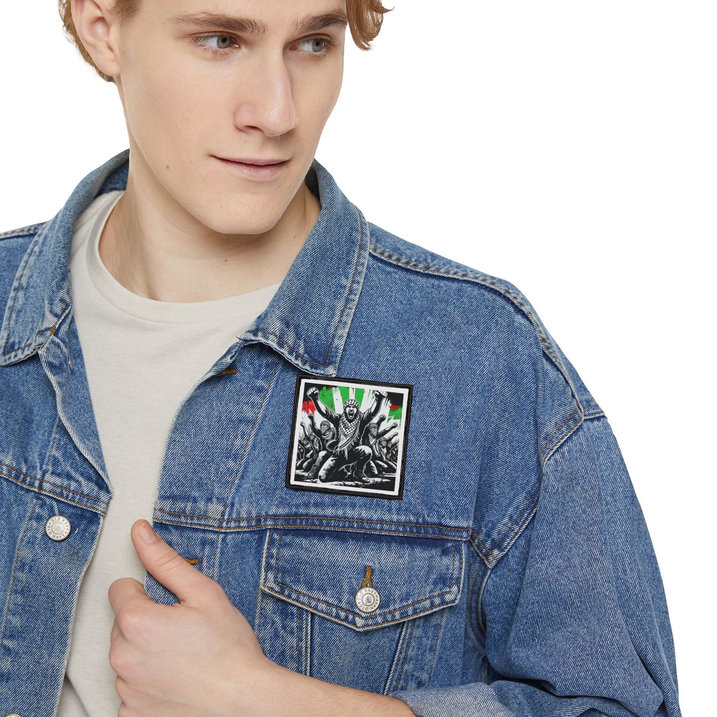 Iron-On Patches, Cease Fire Now Solidarity Humanity Palestine Support Patch,