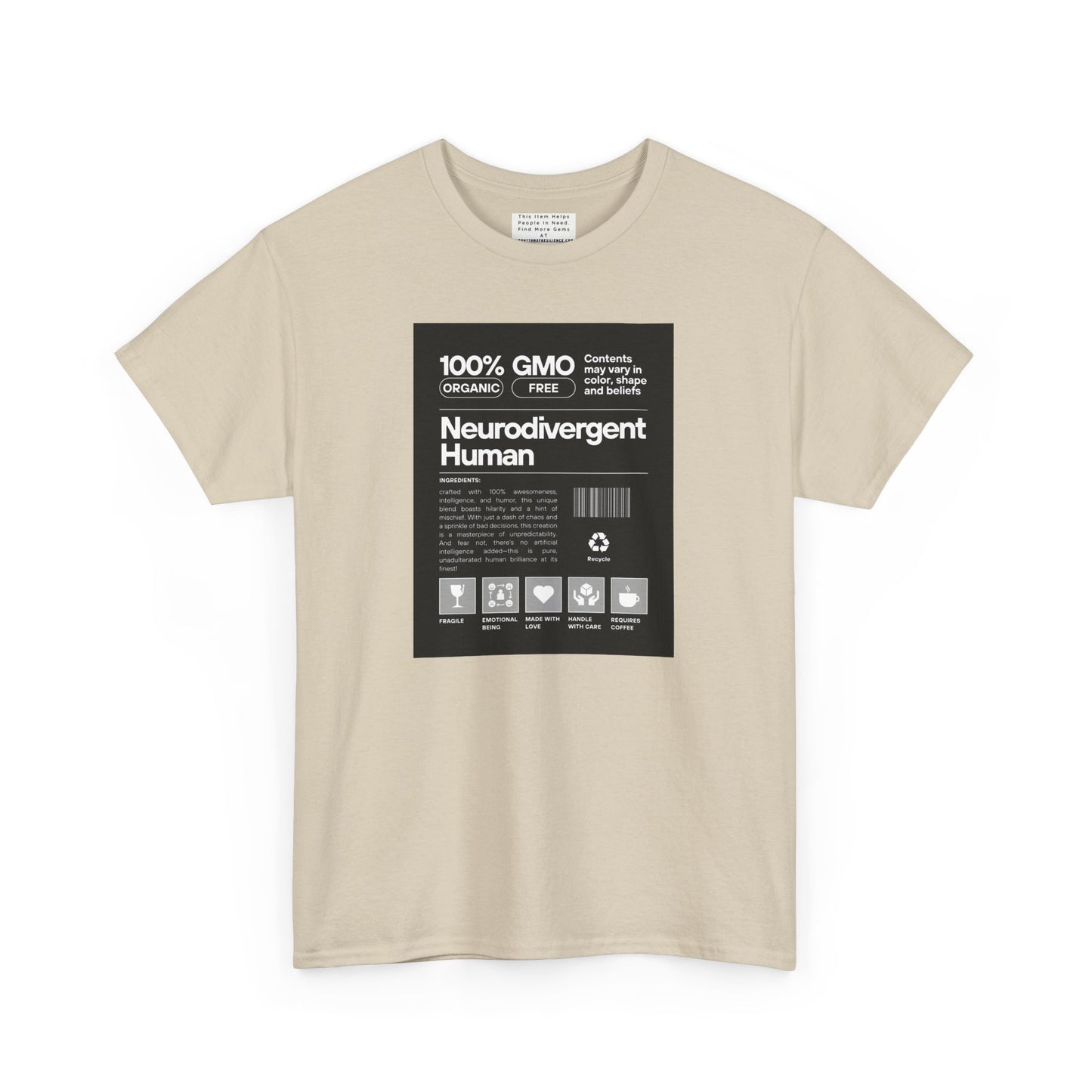 Neurodivergent Human Unisex Heavy Cotton Tee