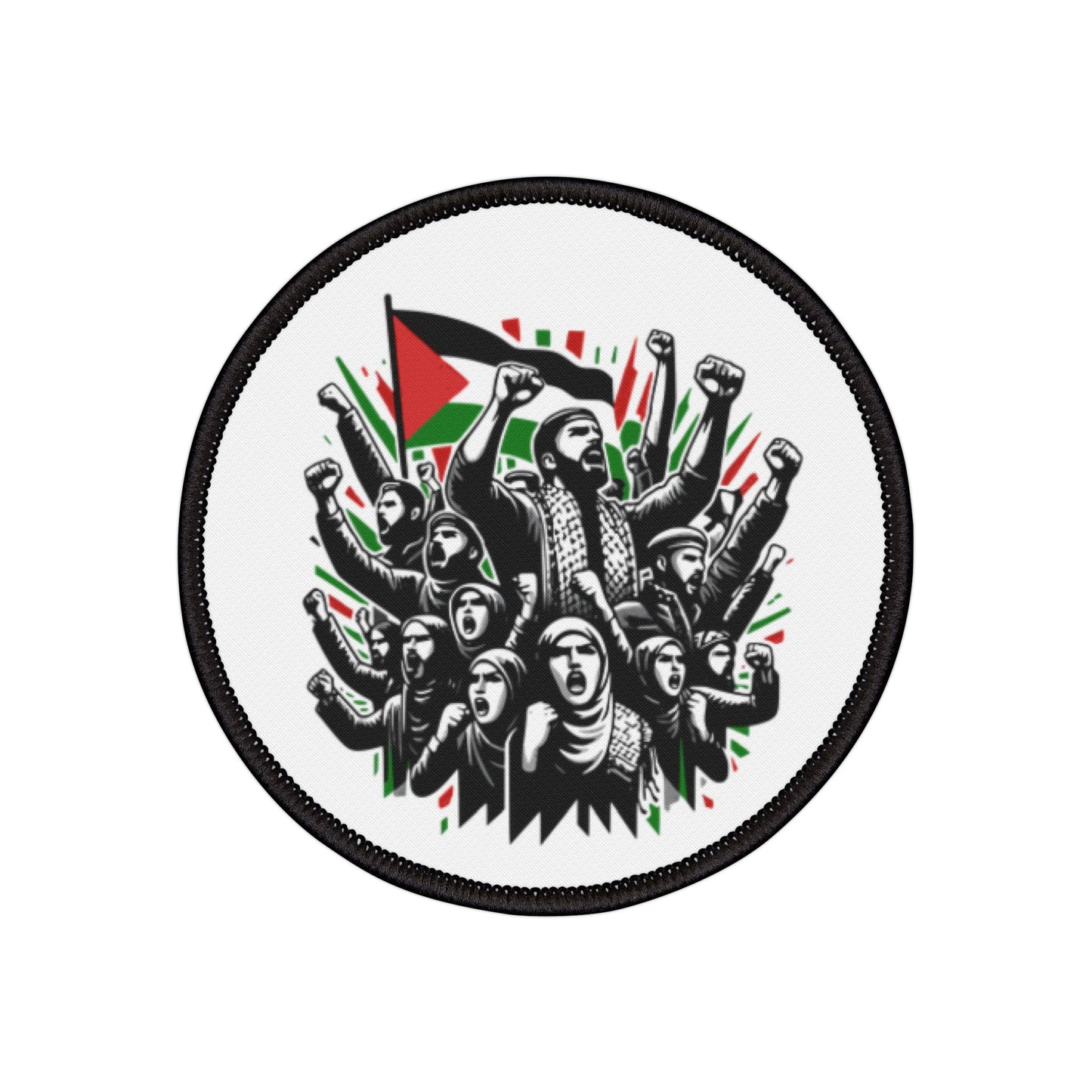 Iron-On Patches, Cease Fire Now Solidarity Humanity Palestine Support Patch,