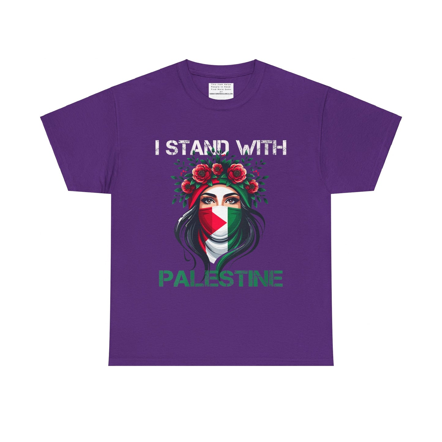 Unisex Heavy Cotton Tee, Palestine Flag, Resist, Arabic, Support the Cause in Style, Kuffiyeh, Keffiyeh, Resistance, Free Palestine, Gaza