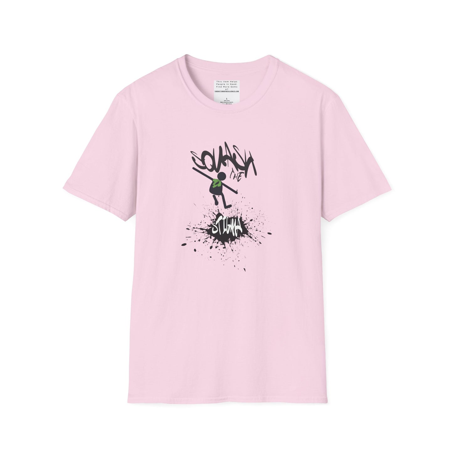 Squash The Stigma. Mental Health Awareness Unisex Softstyle T-Shirt