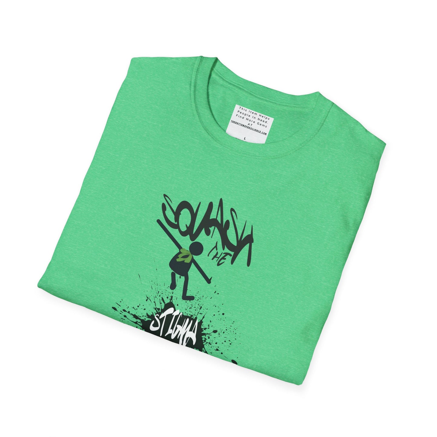Squash The Stigma. Mental Health Awareness Unisex Softstyle T-Shirt