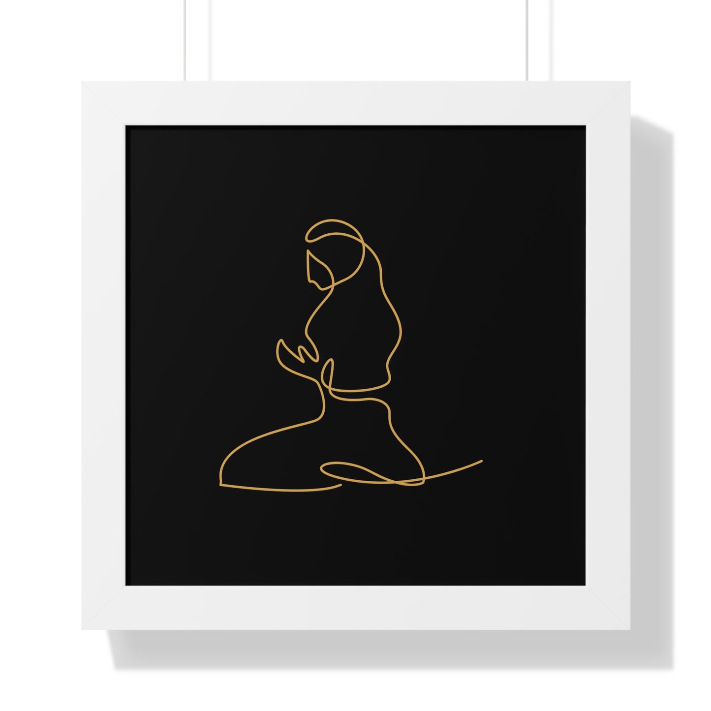 Framed Poster praying, Islam, Islam praying, women praying, Muslim woman, gift, Eid, Ramadan, decor, wall art, minimal art, Islam art