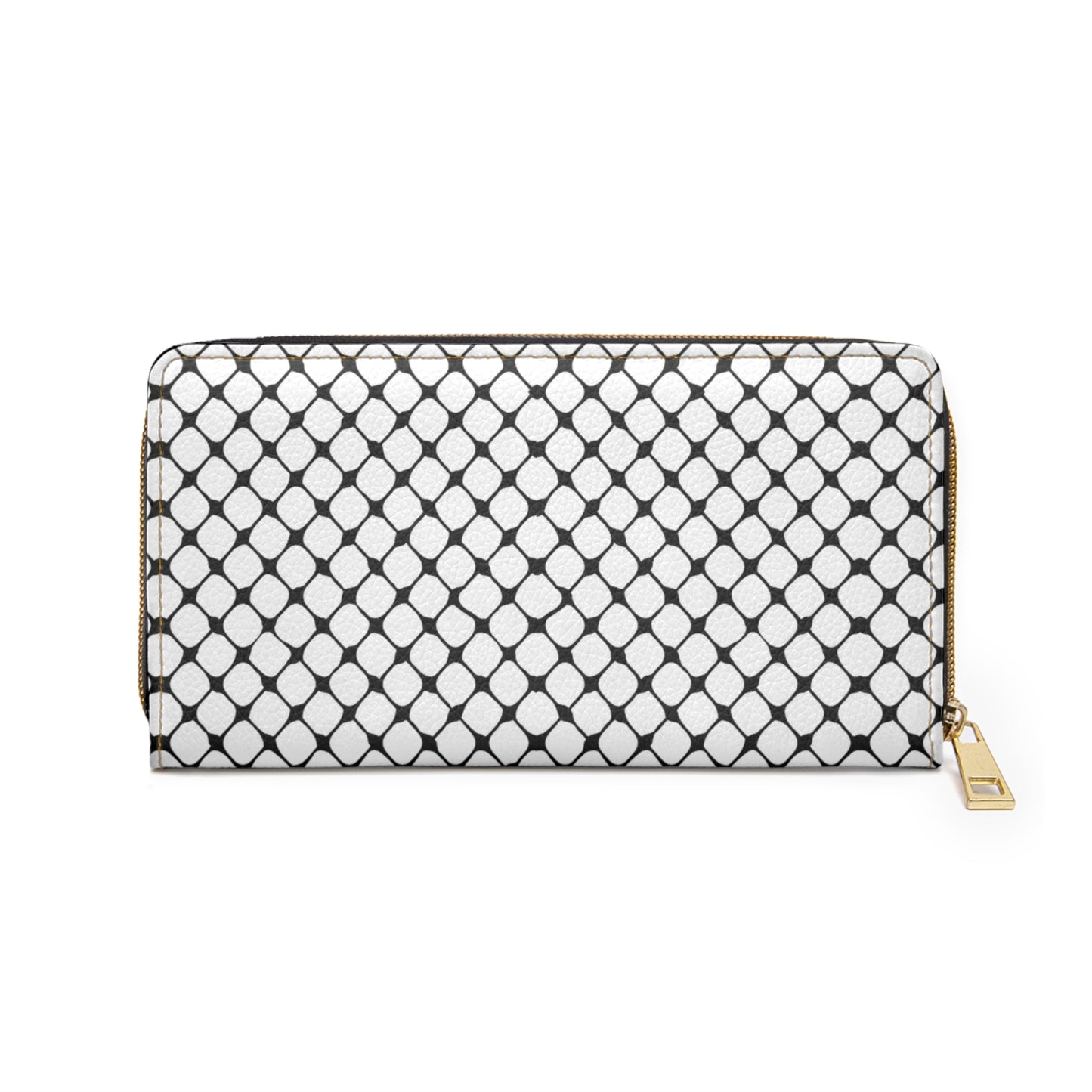 Black and White Kufiyah keffiyeh print Zipper Wallet