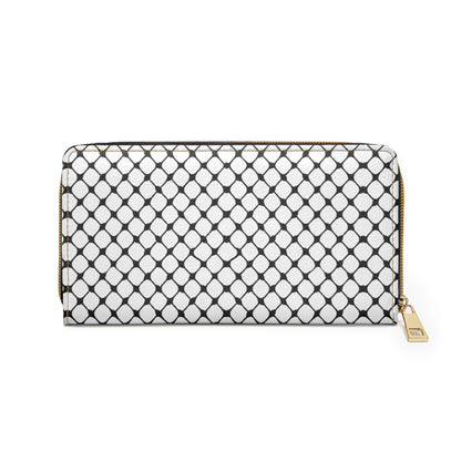 Black and White Kufiyah keffiyeh print Zipper Wallet