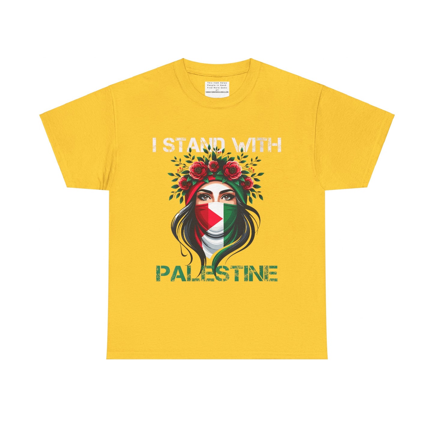 Unisex Heavy Cotton Tee, Palestine Flag, Resist, Arabic, Support the Cause in Style, Kuffiyeh, Keffiyeh, Resistance, Free Palestine, Gaza