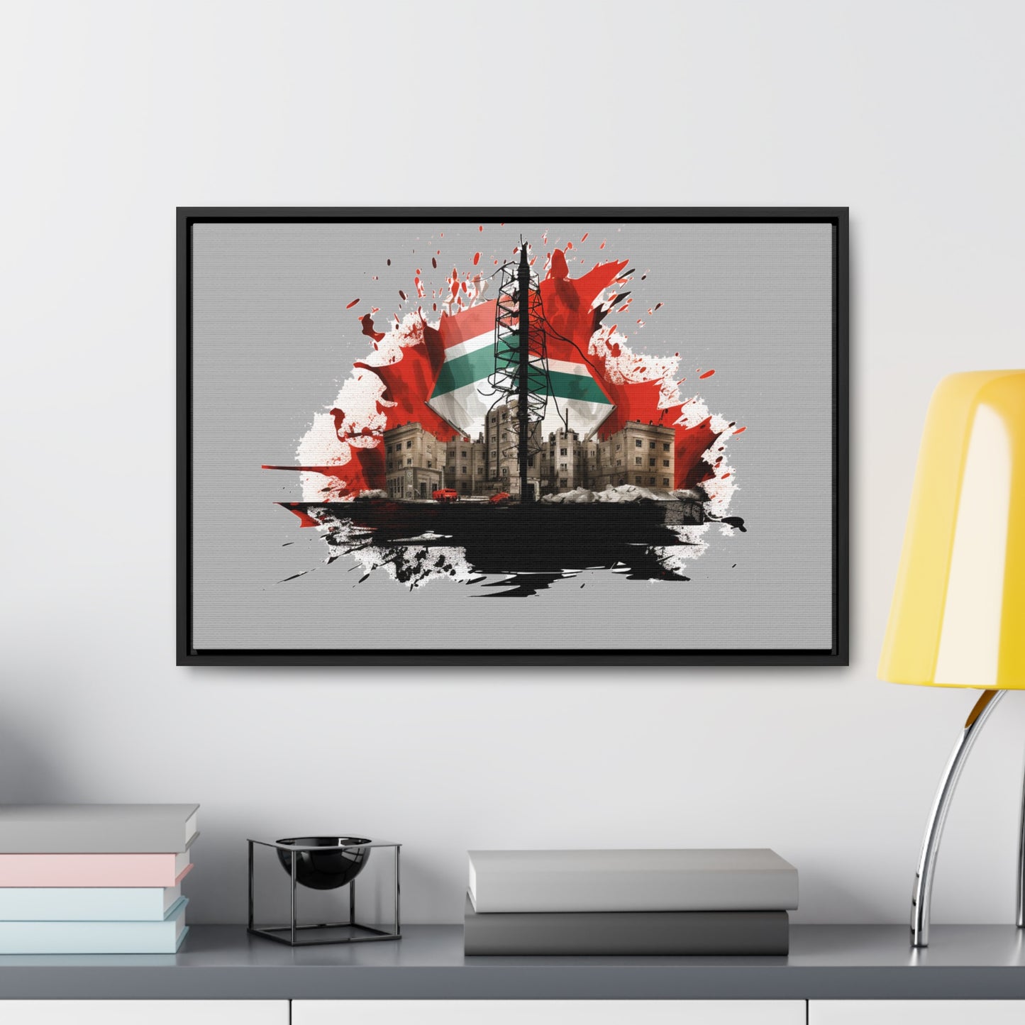 Canvas Wraps, Horizontal Frame, Palestine, Resist, Support the Cause in Style, Keffiyeh, Resistance, Free Palestine, Gaza, Palestine art