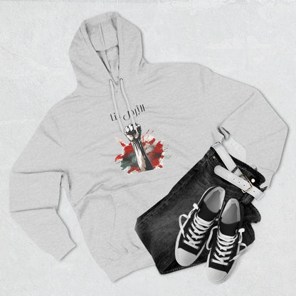 Fleece Hoodie  free Palestine, pro Palestine, resistance, solidarity, land is ours, Arabic, Arabic writing, support in style