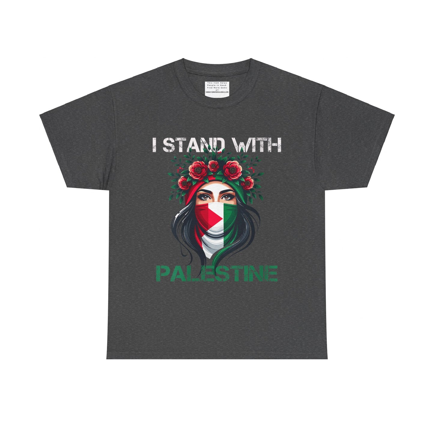 Unisex Heavy Cotton Tee, Palestine Flag, Resist, Arabic, Support the Cause in Style, Kuffiyeh, Keffiyeh, Resistance, Free Palestine, Gaza