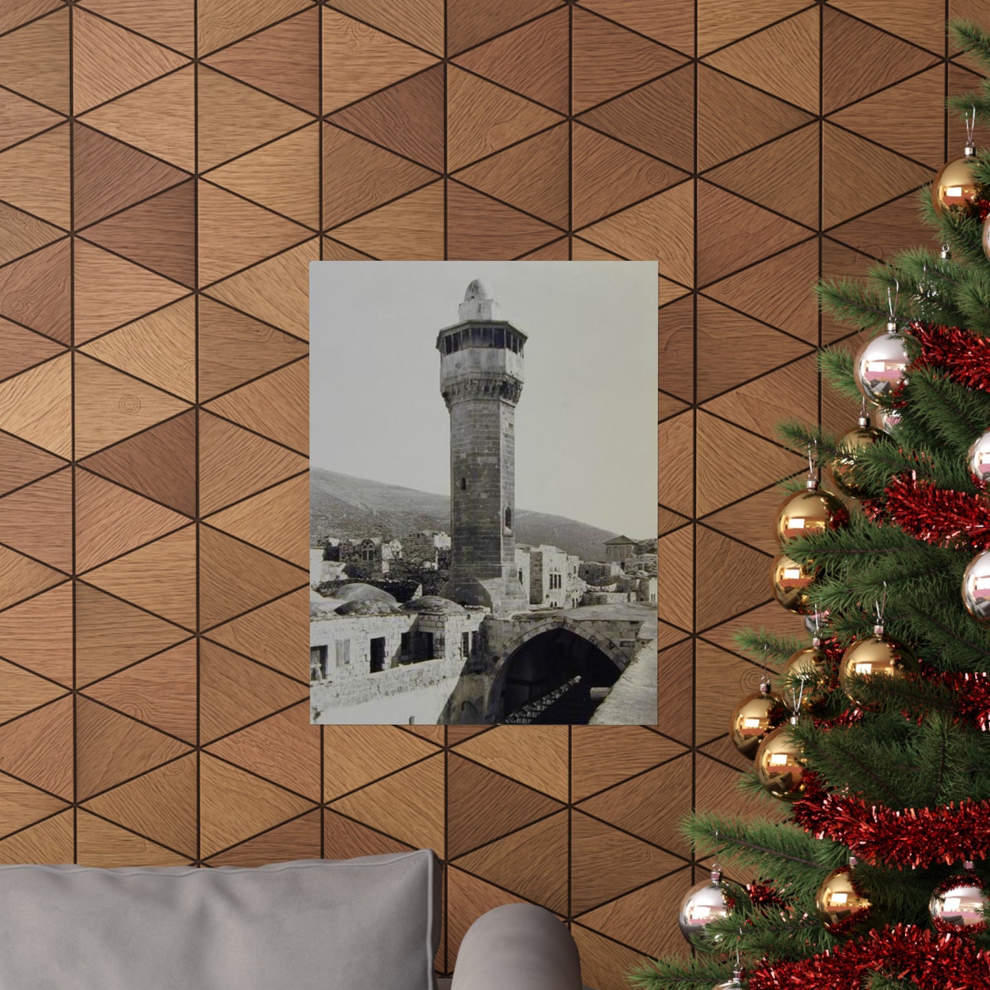 Palestine's Great Mosque of Nablus Vintage photo Matte Vertical Posters