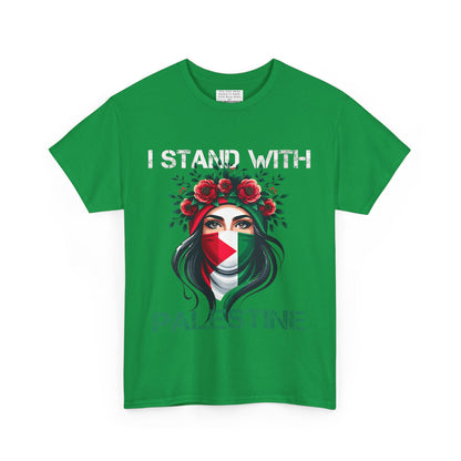 Unisex Heavy Cotton Tee, Palestine Flag, Resist, Arabic, Support the Cause in Style, Kuffiyeh, Keffiyeh, Resistance, Free Palestine, Gaza