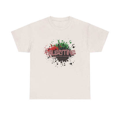 Unisex  Palestine Spring Splatter Heavy Cotton Tee