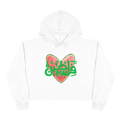 watermelon love Palestine Spring Crop Hoodie, watermelon