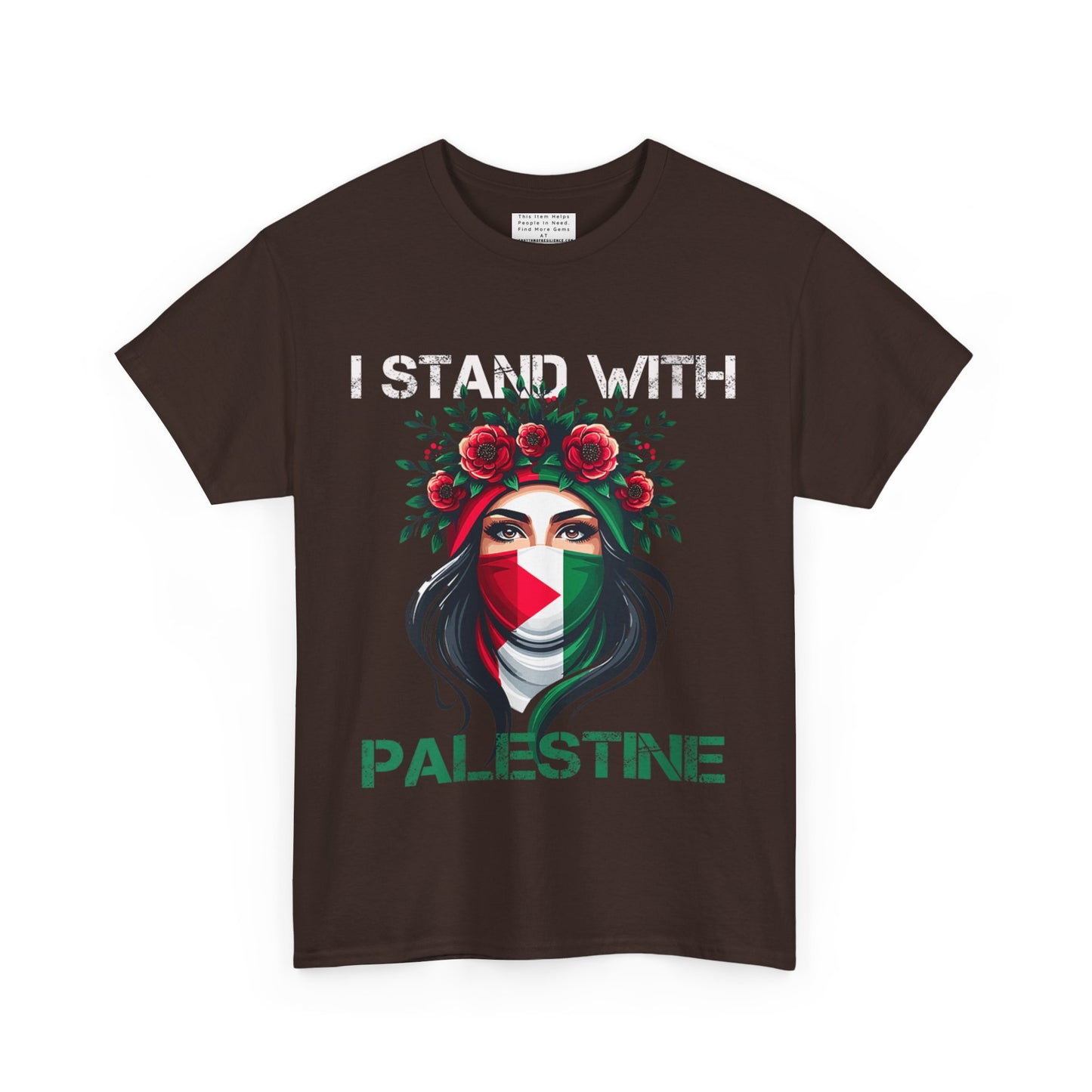 Unisex Heavy Cotton Tee, Palestine Flag, Resist, Arabic, Support the Cause in Style, Kuffiyeh, Keffiyeh, Resistance, Free Palestine, Gaza