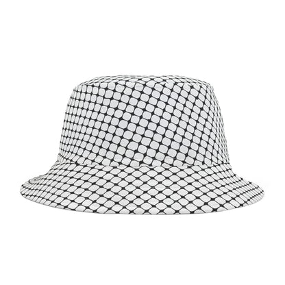 Black and White Kufiyah keffiyeh print Bucket Hat (AOP)