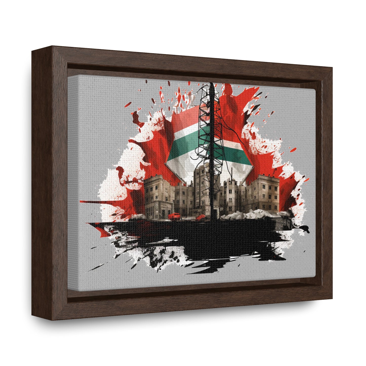 Canvas Wraps, Horizontal Frame, Palestine, Resist, Support the Cause in Style, Keffiyeh, Resistance, Free Palestine, Gaza, Palestine art