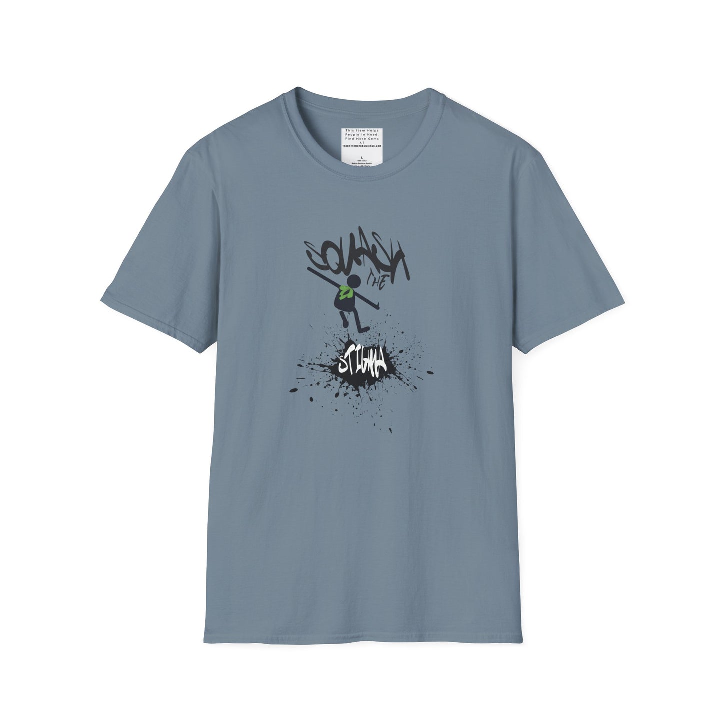Squash The Stigma. Mental Health Awareness Unisex Softstyle T-Shirt