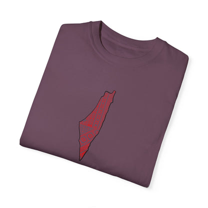 Unisex T-shirt, Arabic writing, Palestine map, Resist, Arabic, Support the Cause in Style, , Keffiyeh, Resistance, Free Palestine, tatreez