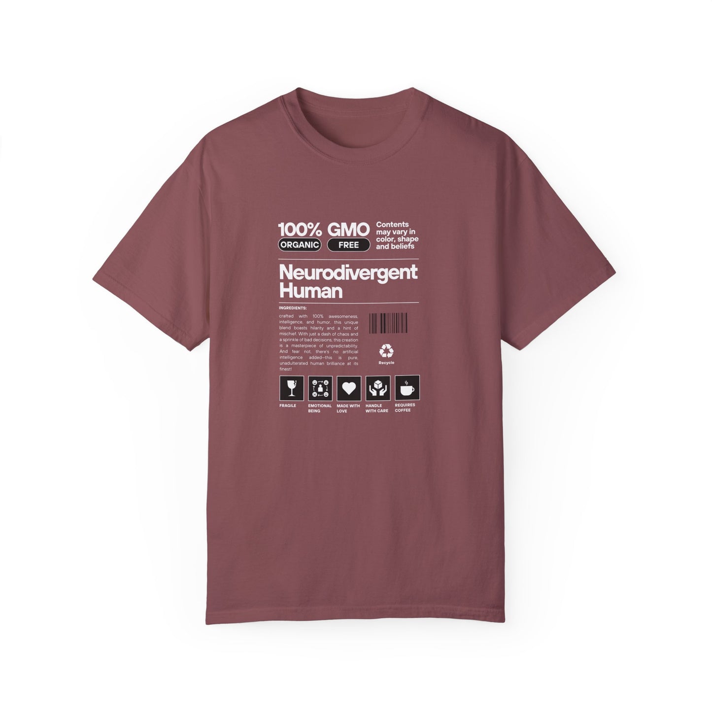Neurodivergent Human Unisex Garment-Dyed T-shirt
