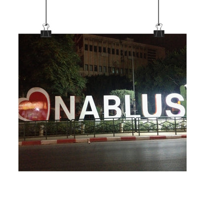Vintage Palestine City of Nablus Horizontal Posters, wall art