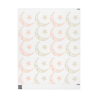 Wrapping Papers, Ramadan gift, Eid gift, holiday gift, Arabic, Islam, gift wrap, white