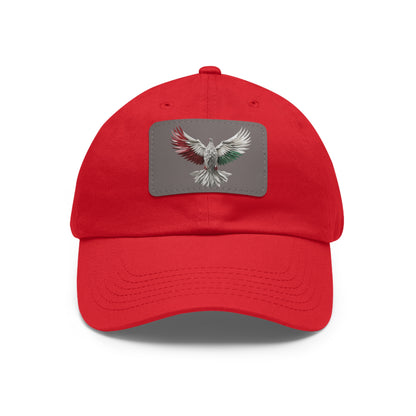 Dad Hat with Leather Patch, Unisex, free bird, Palestine, Resist, Arabic, Support the Cause in Style, Keffiyeh, Resistance, Free Palestine