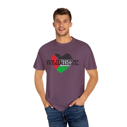 Palestine Spring Unisex heart flag solidarity Garment-Dyed solidarity T-shirt