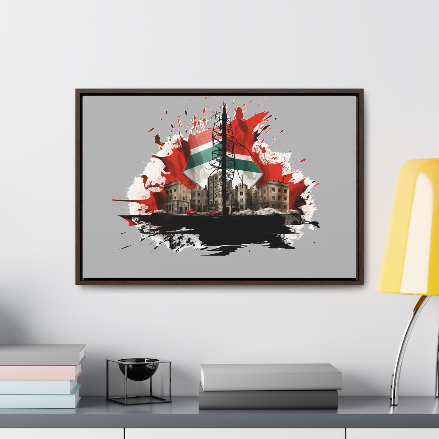 Canvas Wraps, Horizontal Frame, Palestine, Resist, Support the Cause in Style, Keffiyeh, Resistance, Free Palestine, Gaza, Palestine art