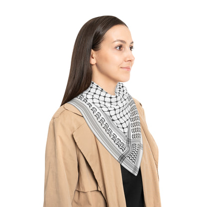 Black and White Kufiyah keffiyeh print  Poly Scarf