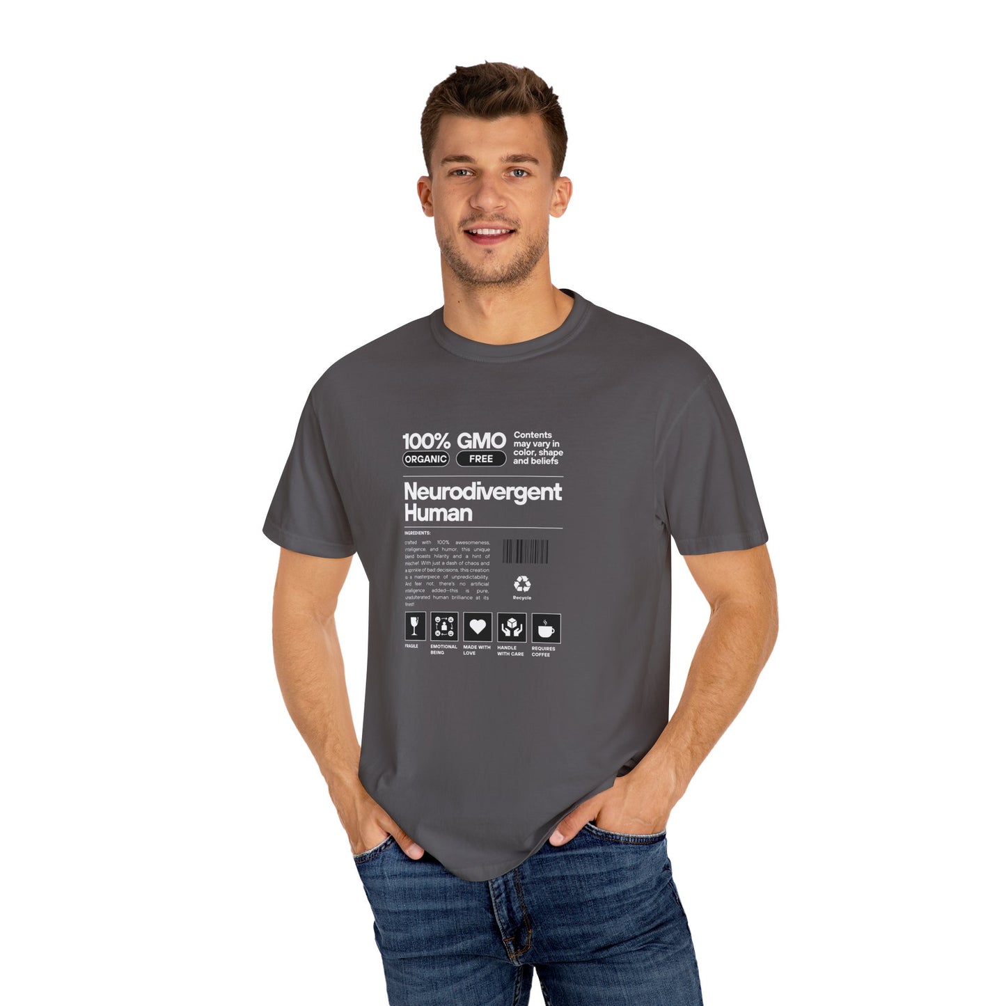 Neurodivergent Human Unisex Garment-Dyed T-shirt