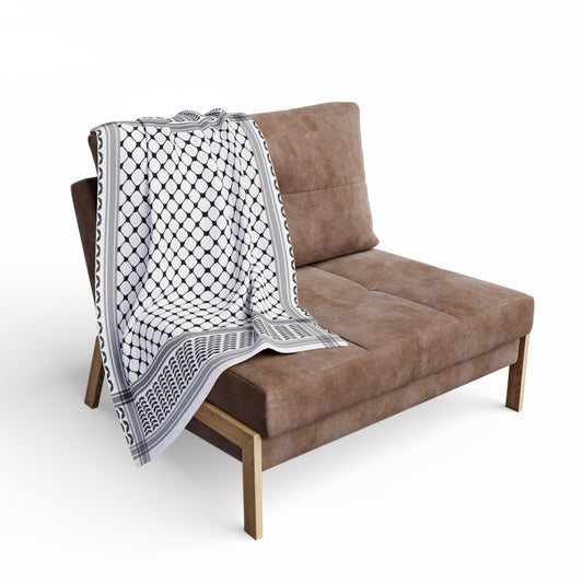Arctic Fleece Blanket, Palestine, Arabic home comfortable decor shemagh keffiyeh