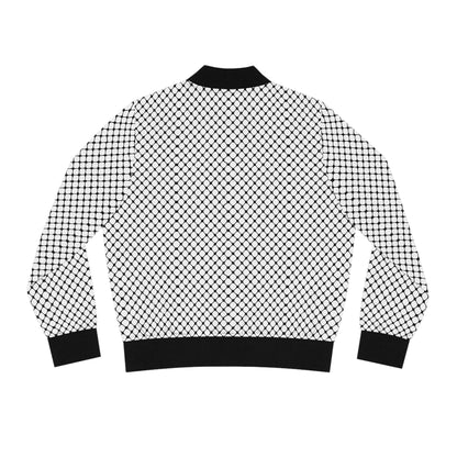Black and White Kufiyah keffiyeh print  Women's Bomber Jacket (AOP)