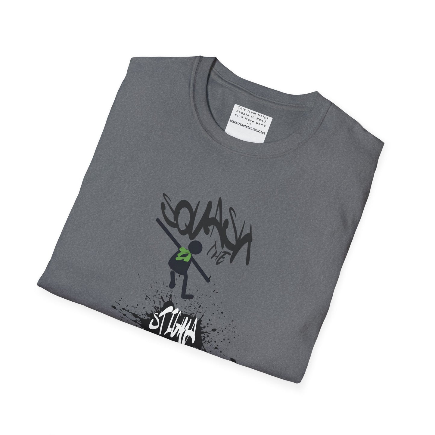 Squash The Stigma. Mental Health Awareness Unisex Softstyle T-Shirt