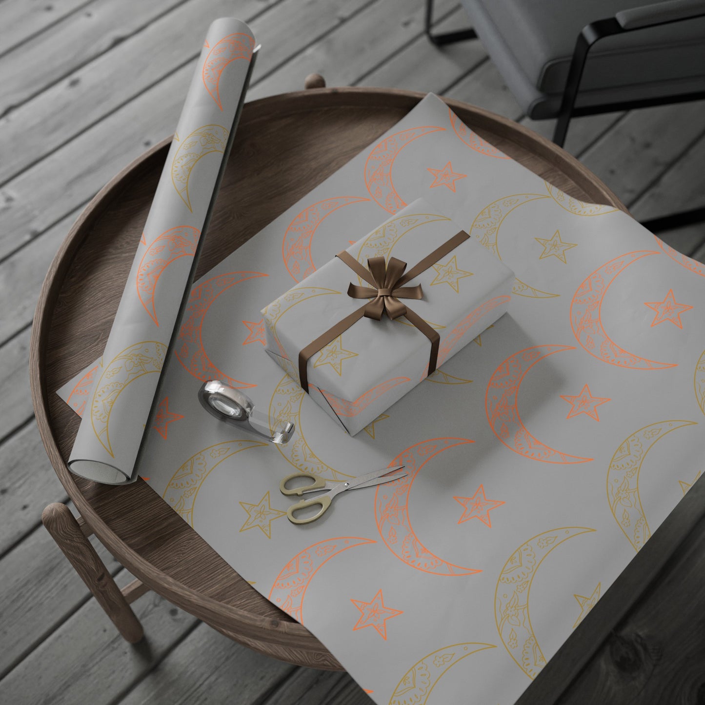 Wrapping Papers, Ramadan gift, Eid gift, holiday gift, Arabic, Islam, gift wrap, grey
