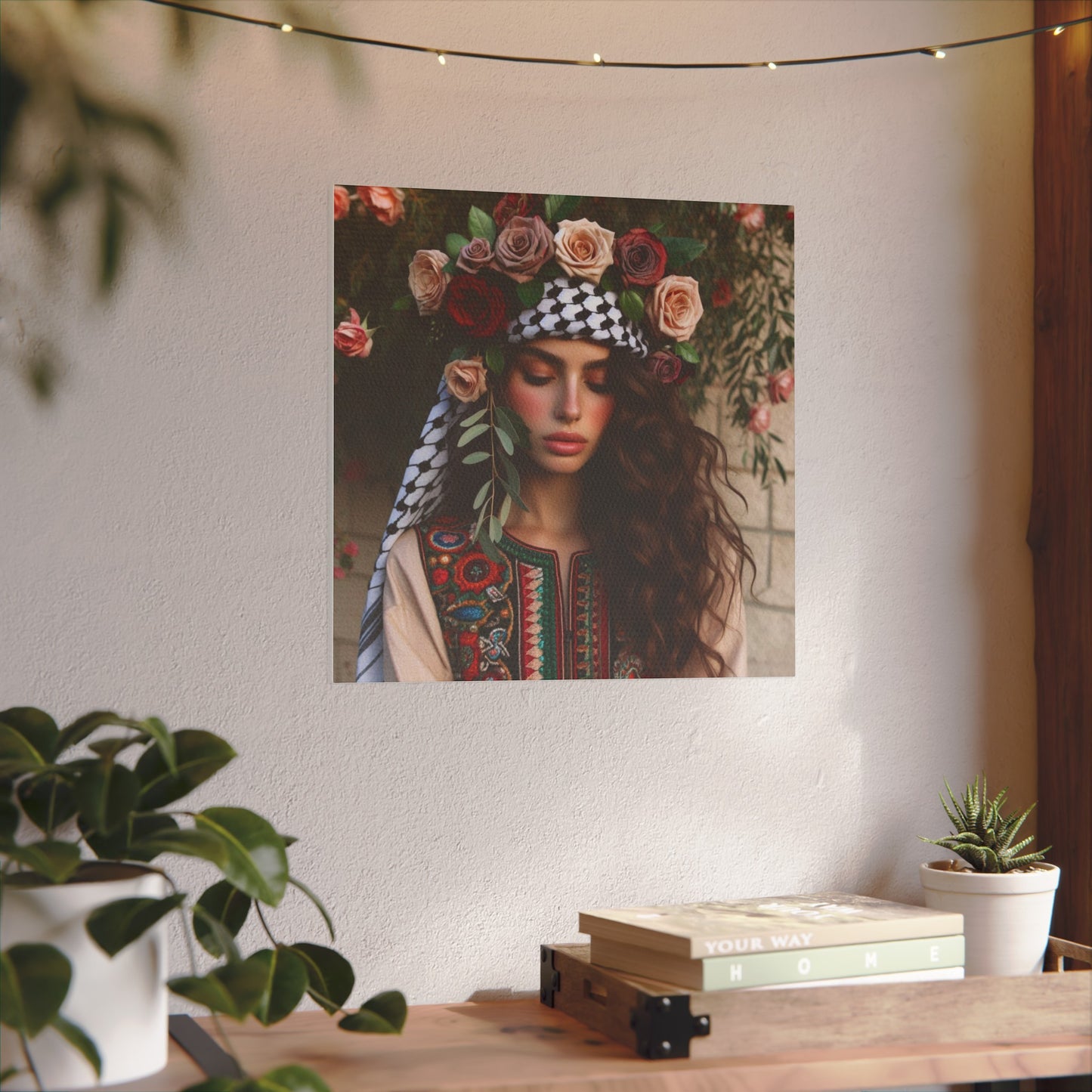 Giclée Print Canvas set of rose girl