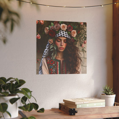 Giclée Print Canvas set of rose girl