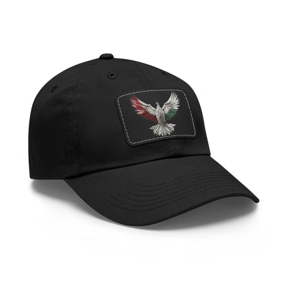 Dad Hat with Leather Patch, Unisex, free bird, Palestine, Resist, Arabic, Support the Cause in Style, Keffiyeh, Resistance, Free Palestine