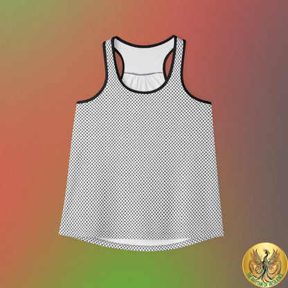 Black and White Kufiyah keffiyeh Print Women's Tank Top (AOP)