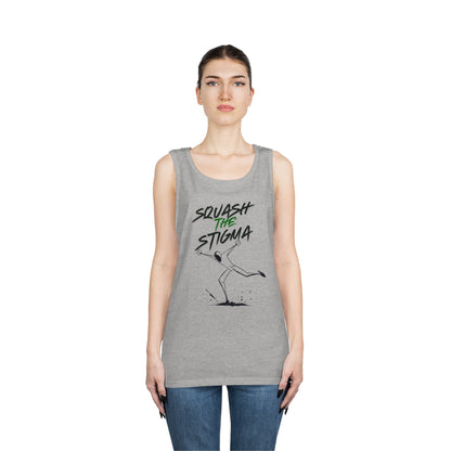 Squash The Stigma. Mental Health Awareness Unisex Heavy Cotton Tank Top