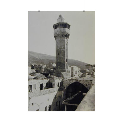 Palestine's Great Mosque of Nablus Vintage photo Matte Vertical Posters